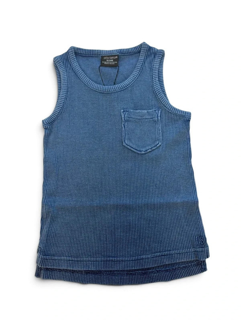 18-24M Little Bipsy Blue Waffle Tank NWT